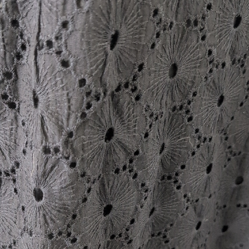 FLAMINGALS Eyelet Midi Dress Black Plus Size XXL NWT - Picture 3 of 12